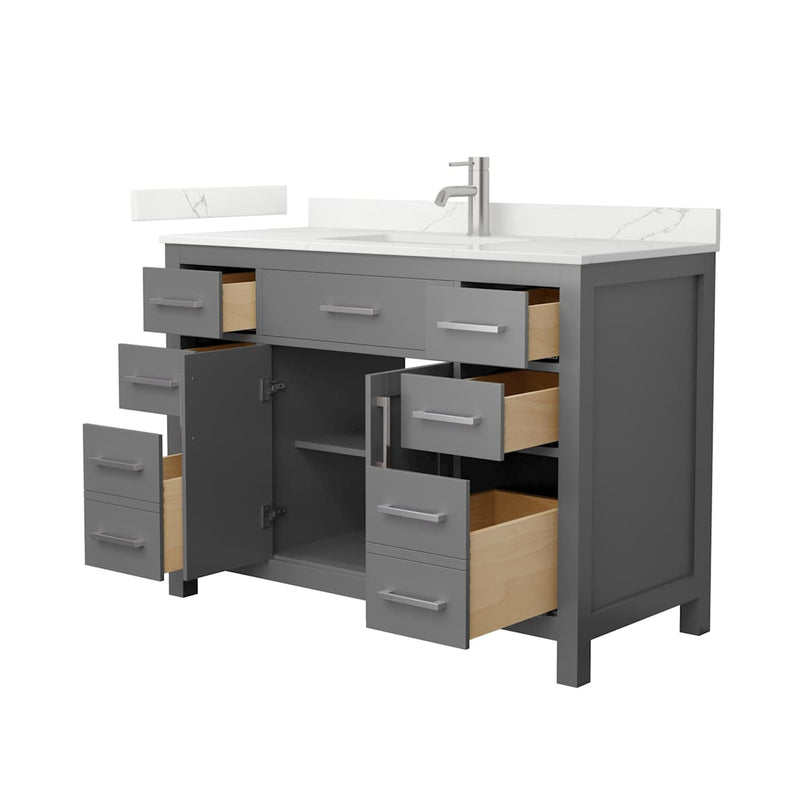 Beckett 48" Free Standing Single Basin Vanity Set with Cabinet and Quartz Vanity Top - image 15