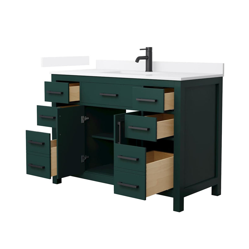 Beckett 48" Free Standing Single Basin Vanity Set with Cabinet and Quartz Vanity Top - image 16