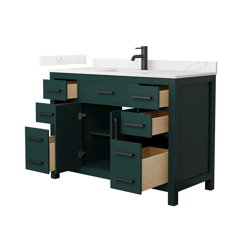 Beckett 48" Free Standing Single Basin Vanity Set with Cabinet and Quartz Vanity Top - image 17