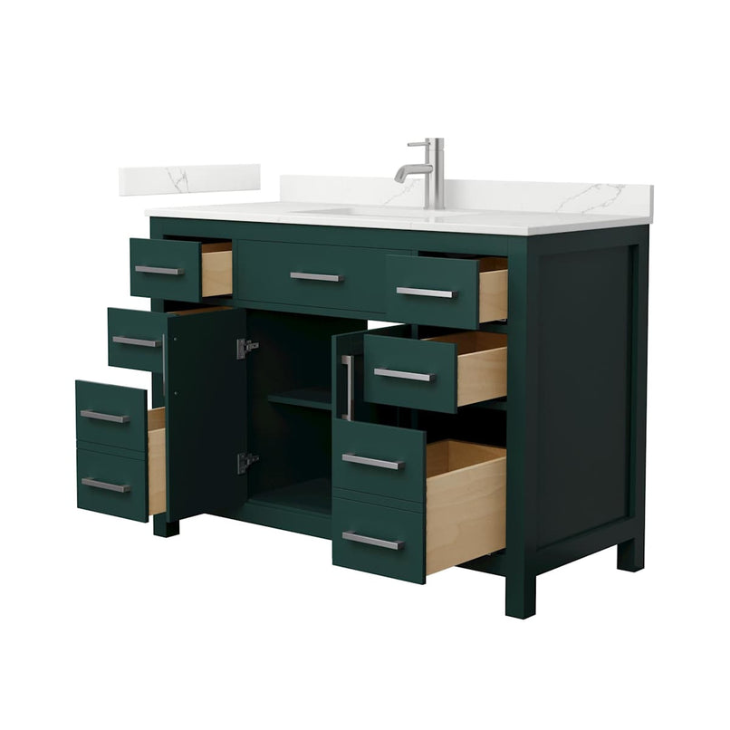 Beckett 48" Free Standing Single Basin Vanity Set with Cabinet and Quartz Vanity Top - image 21