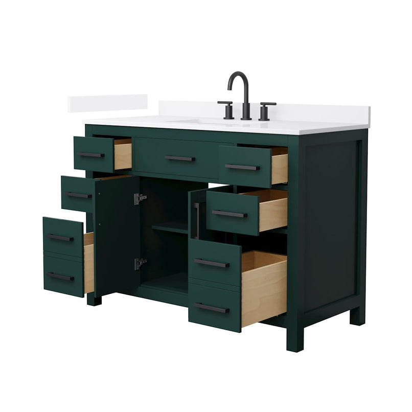 Beckett 48" Free Standing Single Basin Vanity Set with Cabinet and Quartz Vanity Top - image 16