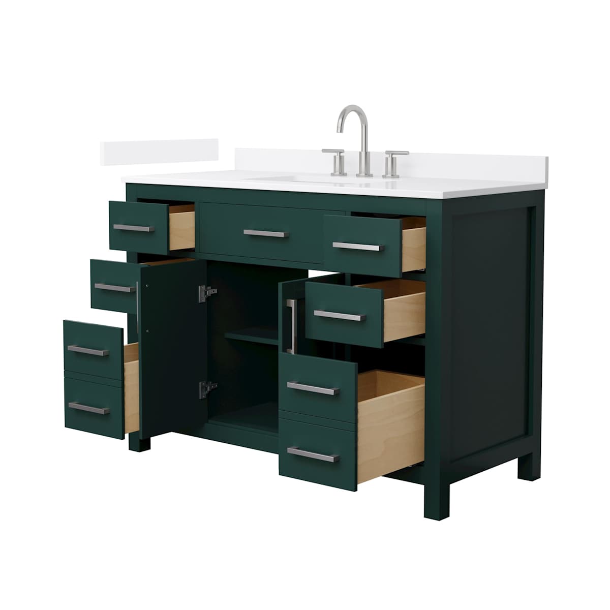 Beckett 48" Free Standing Single Basin Vanity Set with Cabinet and Quartz Vanity Top - image 20