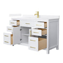 Beckett 54" Free Standing Single Basin Vanity Set with Cabinet and Quartz Vanity Top - image 10