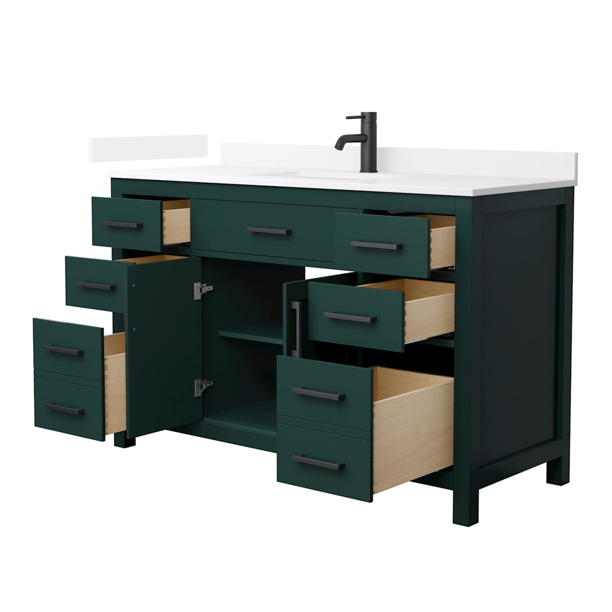 Beckett 54" Free Standing Single Basin Vanity Set with Cabinet and Quartz Vanity Top - image 16
