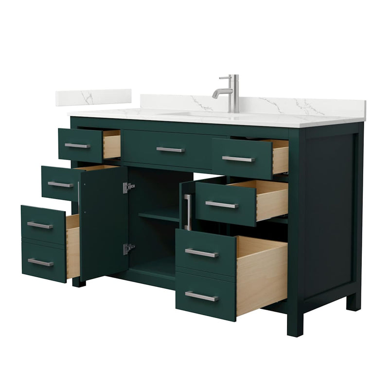 Beckett 54" Free Standing Single Basin Vanity Set with Cabinet and Quartz Vanity Top - image 21