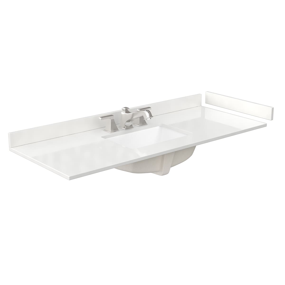 Beckett 54" Free Standing Single Basin Vanity Set with Cabinet and Quartz Vanity Top