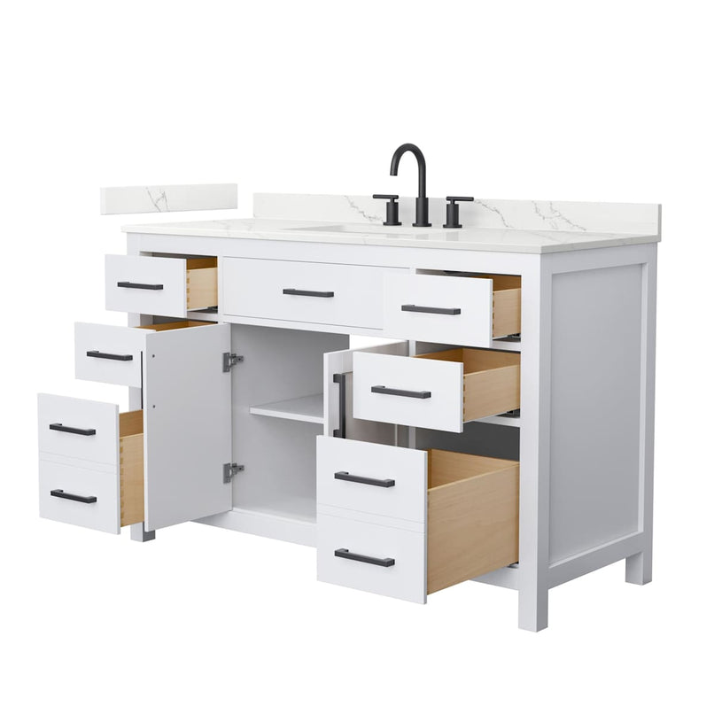 Beckett 54" Free Standing Single Basin Vanity Set with Cabinet and Quartz Vanity Top - image 13