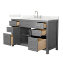 Beckett 54" Free Standing Single Basin Vanity Set with Cabinet and Quartz Vanity Top - image 15