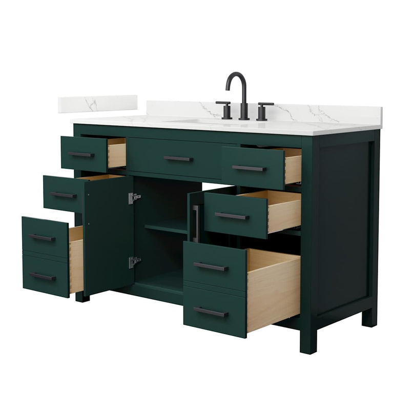 Beckett 54" Free Standing Single Basin Vanity Set with Cabinet and Quartz Vanity Top - image 17
