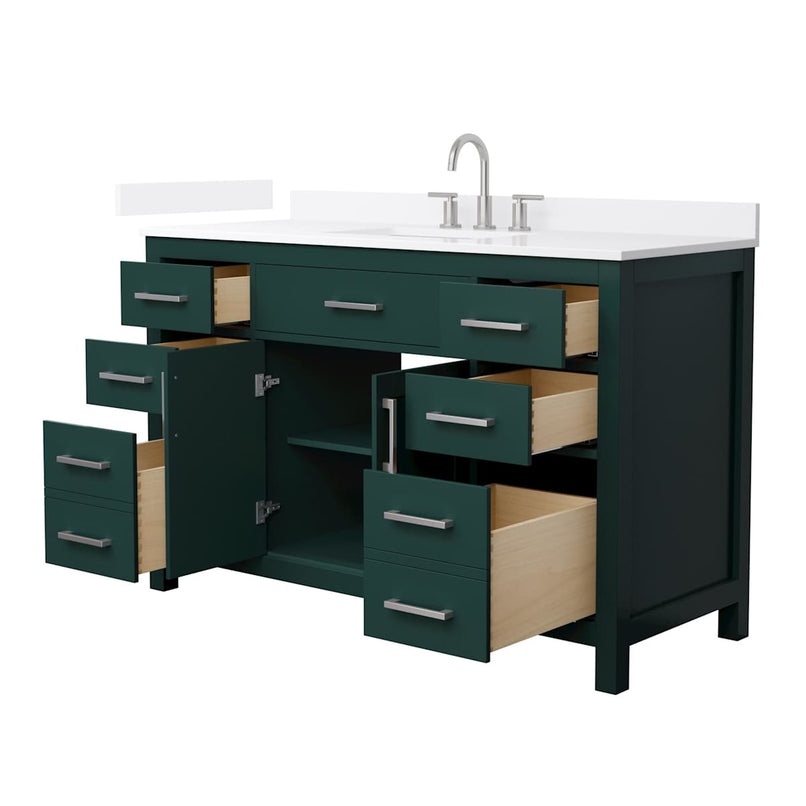 Beckett 54" Free Standing Single Basin Vanity Set with Cabinet and Quartz Vanity Top - image 20