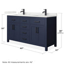Beckett 60" Free Standing Double Basin Vanity Set with Cabinet and Quartz Vanity Top - image 5