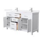 Beckett 60" Free Standing Double Basin Vanity Set with Cabinet and Quartz Vanity Top - image 8