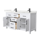 Beckett 60" Free Standing Double Basin Vanity Set with Cabinet and Quartz Vanity Top - image 13