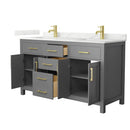 Beckett 60" Free Standing Double Basin Vanity Set with Cabinet and Quartz Vanity Top - image 19