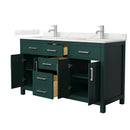 Beckett 60" Free Standing Double Basin Vanity Set with Cabinet and Quartz Vanity Top - image 21