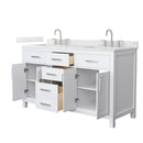 Beckett 60" Free Standing Double Basin Vanity Set with Cabinet and Quartz Vanity Top - image 9