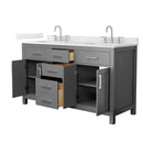 Beckett 60" Free Standing Double Basin Vanity Set with Cabinet and Quartz Vanity Top - image 15