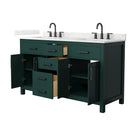 Beckett 60" Free Standing Double Basin Vanity Set with Cabinet and Quartz Vanity Top - image 17