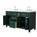 Beckett 60" Free Standing Double Basin Vanity Set with Cabinet and Quartz Vanity Top - image 20