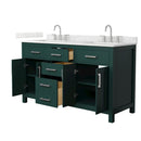 Beckett 60" Free Standing Double Basin Vanity Set with Cabinet and Quartz Vanity Top - image 21
