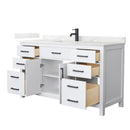 Beckett 60" Free Standing Single Basin Vanity Set with Cabinet and Quartz Vanity Top - image 13