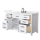 Beckett 60" Free Standing Single Basin Vanity Set with Cabinet and Quartz Vanity Top - image 13