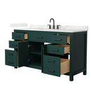 Beckett 60" Free Standing Single Basin Vanity Set with Cabinet and Quartz Vanity Top - image 17