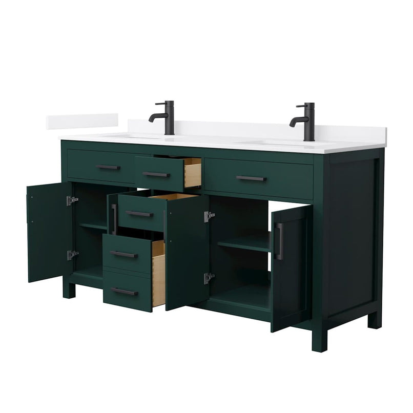 Beckett 66" Free Standing Double Basin Vanity Set with Cabinet and Quartz Vanity Top - image 16