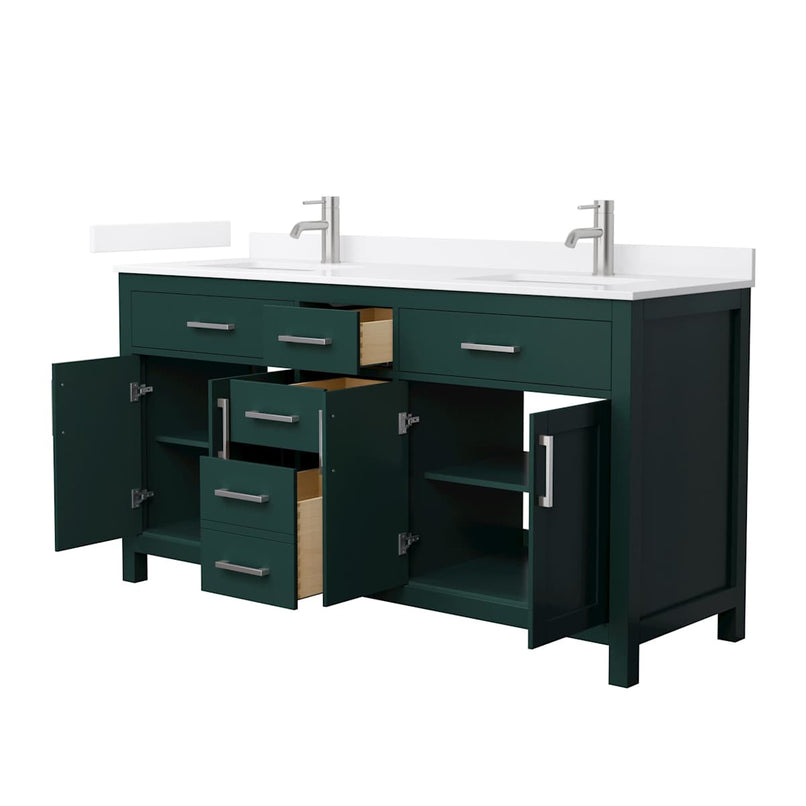 Beckett 66" Free Standing Double Basin Vanity Set with Cabinet and Quartz Vanity Top - image 20