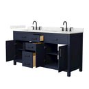 Beckett 66" Free Standing Double Basin Vanity Set with Cabinet and Quartz Vanity Top - image 2