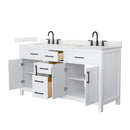 Beckett 66" Free Standing Double Basin Vanity Set with Cabinet and Quartz Vanity Top - image 13