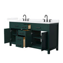 Beckett 66" Free Standing Double Basin Vanity Set with Cabinet and Quartz Vanity Top - image 16