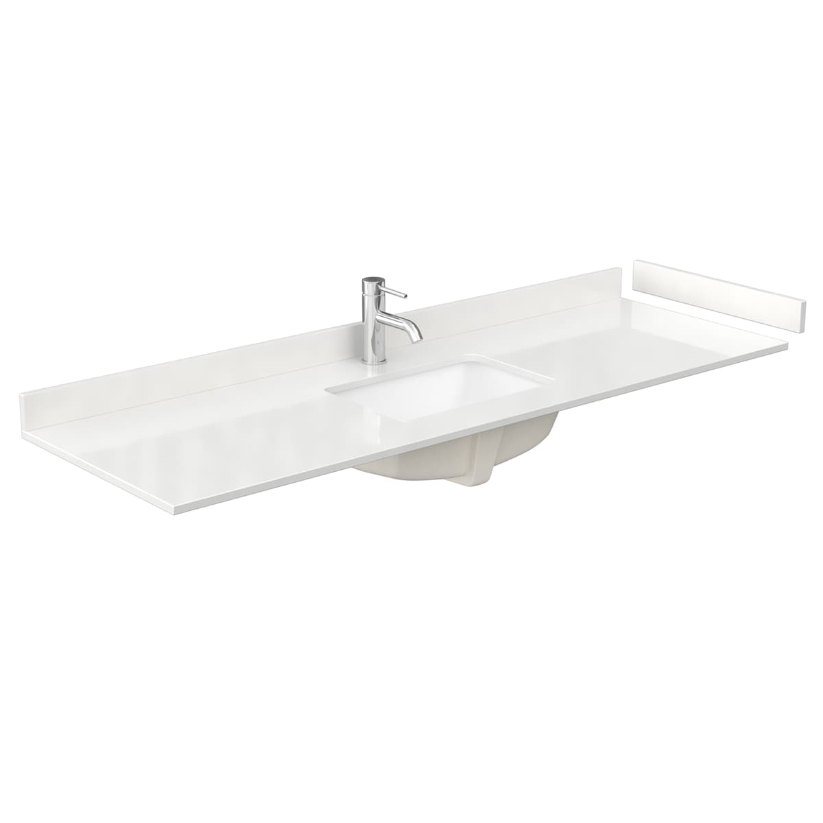 Beckett 66" Free Standing Single Basin Vanity Set with Cabinet and Quartz Vanity Top