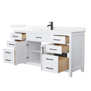 Beckett 66" Free Standing Single Basin Vanity Set with Cabinet and Quartz Vanity Top - image 12
