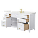 Beckett 66" Free Standing Single Basin Vanity Set with Cabinet and Quartz Vanity Top - image 11