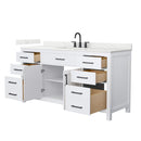Beckett 66" Free Standing Single Basin Vanity Set with Cabinet and Quartz Vanity Top - image 13