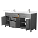 Beckett 72" Free Standing Double Basin Vanity Set with Cabinet and Quartz Vanity Top - image 14