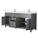 Beckett 72" Free Standing Double Basin Vanity Set with Cabinet and Quartz Vanity Top - image 15