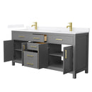 Beckett 72" Free Standing Double Basin Vanity Set with Cabinet and Quartz Vanity Top - image 18