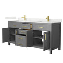 Beckett 72" Free Standing Double Basin Vanity Set with Cabinet and Quartz Vanity Top - image 19