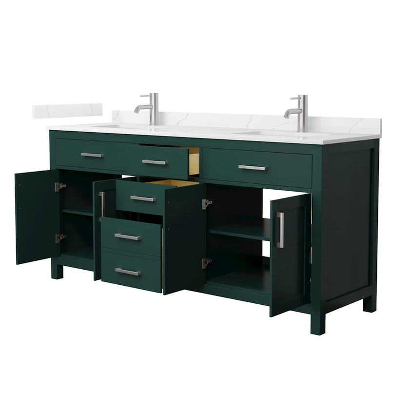 Beckett 72" Free Standing Double Basin Vanity Set with Cabinet and Quartz Vanity Top - image 21