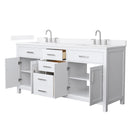 Beckett 72" Free Standing Double Basin Vanity Set with Cabinet and Quartz Vanity Top - image 8