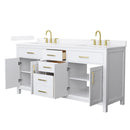 Beckett 72" Free Standing Double Basin Vanity Set with Cabinet and Quartz Vanity Top - image 10