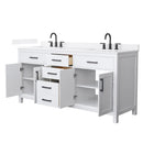 Beckett 72" Free Standing Double Basin Vanity Set with Cabinet and Quartz Vanity Top - image 12