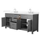 Beckett 72" Free Standing Double Basin Vanity Set with Cabinet and Quartz Vanity Top - image 14