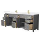 Beckett 84" Free Standing Double Basin Vanity Set with Cabinet and Quartz Vanity Top - image 18