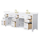 Beckett 84" Free Standing Double Basin Vanity Set with Cabinet and Quartz Vanity Top - image 10