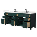 Beckett 84" Free Standing Double Basin Vanity Set with Cabinet and Quartz Vanity Top - image 17