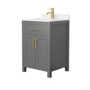 Beckett 24" Free Standing Single Basin Vanity Set with Cabinet and Cultured Marble Vanity Top - image 2