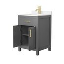 Beckett 24" Free Standing Single Basin Vanity Set with Cabinet and Cultured Marble Vanity Top - image 3